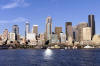 Seattle's skyline seen from the Bainbridge Island Ferry