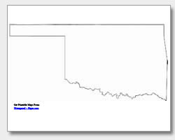 printable Oklahoma outline map