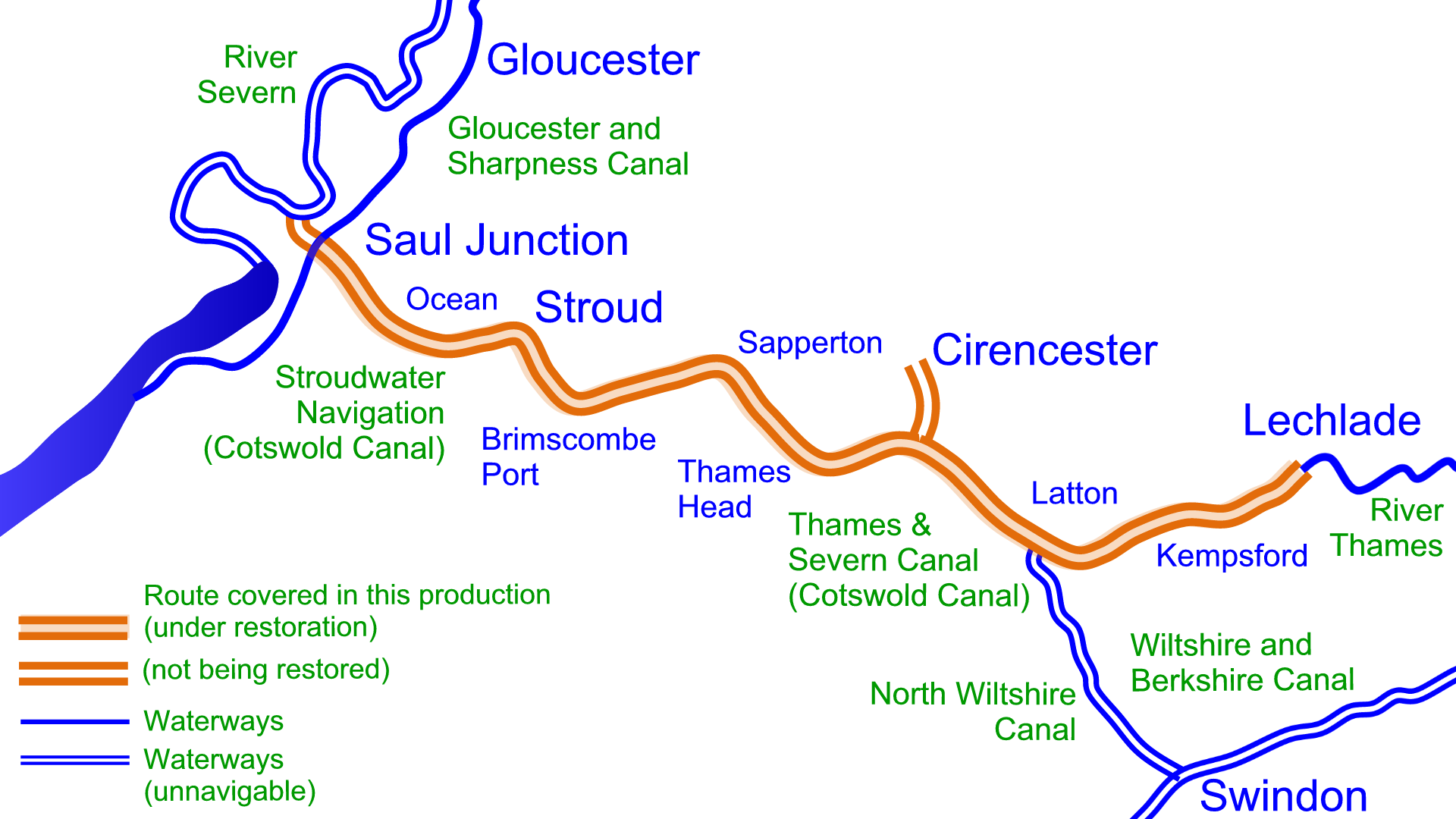 Thames And Severn Canal Map