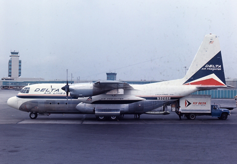 Delta Airlines used to fly the Lockheed Hercules cargo plane