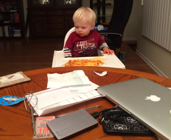 Baby in a high chair