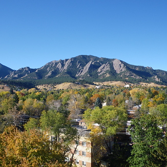 The Flatirons in autumn, Boulder