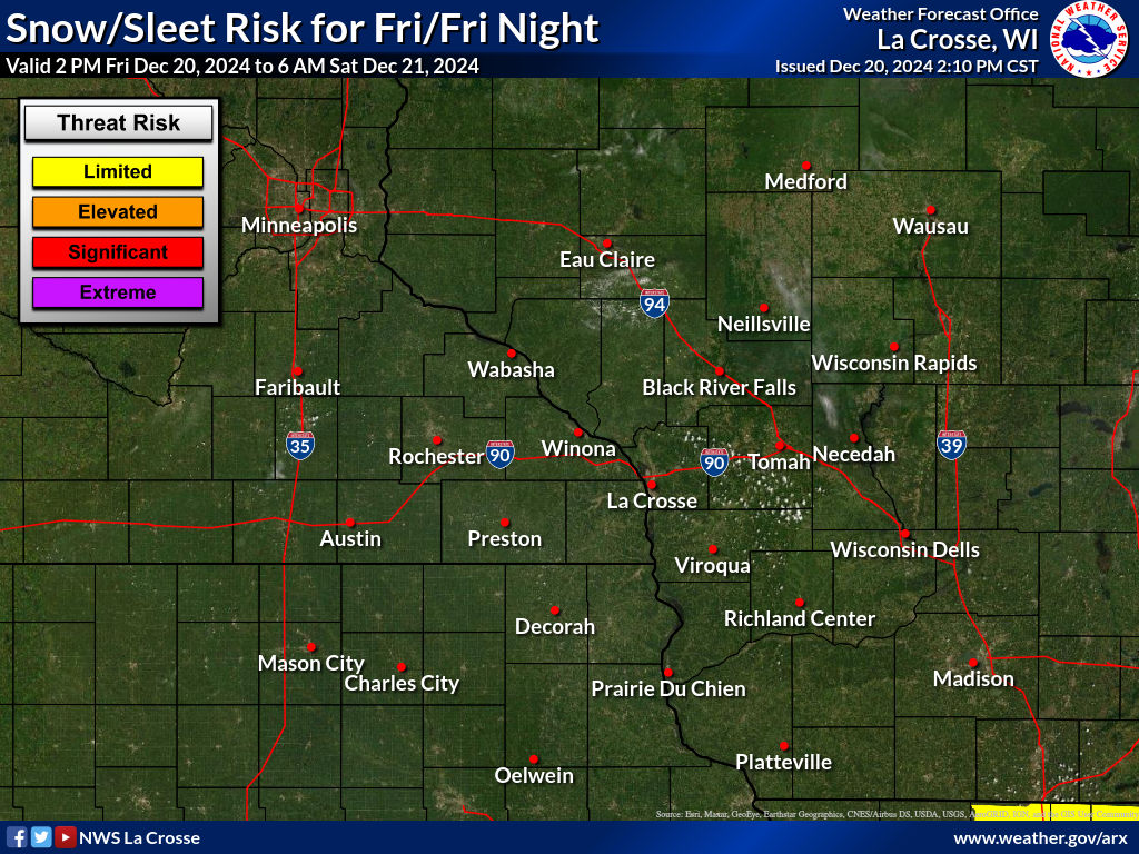 Day 1 snow hazards