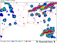 [ Radar reflectivity loop as thunderstorms plowed through Georgia. ]