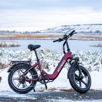 herlot red heybike ranger s 1000w in the snow