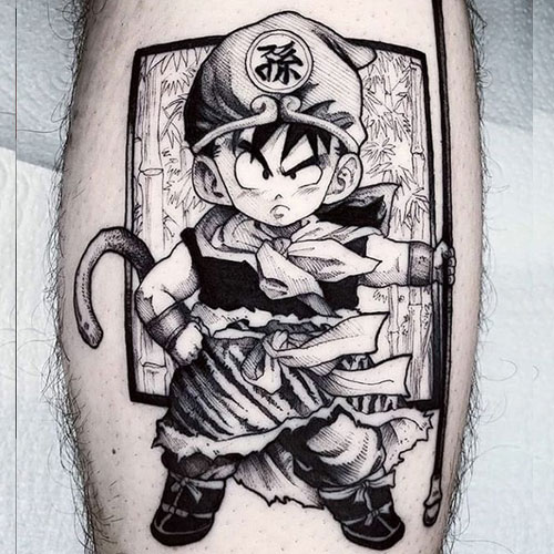 kid goku tattoo