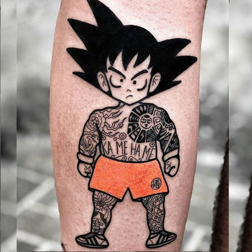 small unique goku tattoo