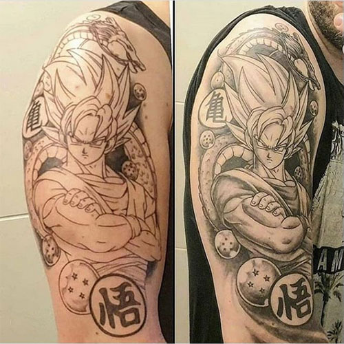 goku tattoo on biceps