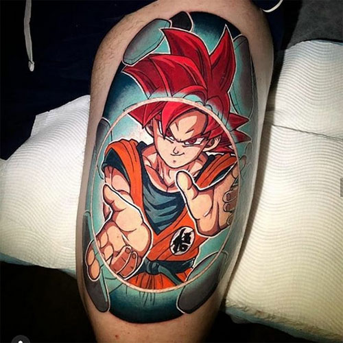 goku ssj god tattoo