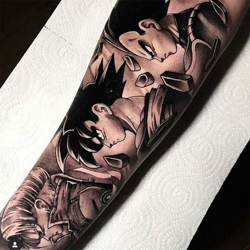 trunks, goku, vegeta tattoo