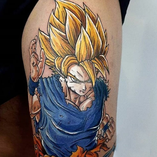 ssj goku fighting tattoo