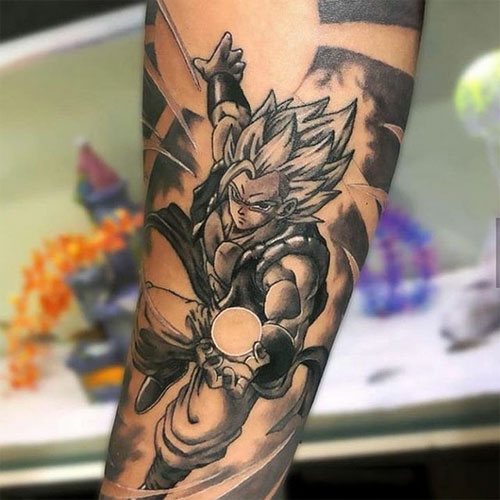 goku tatto on forearm