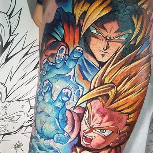 goku gohan tattoo kame hame