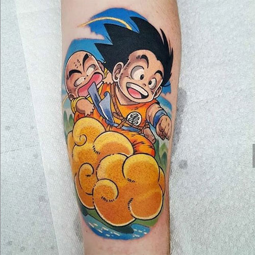 goku krillin nimbus tattoo 