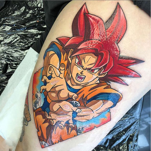 ssj god kame hame tattoo