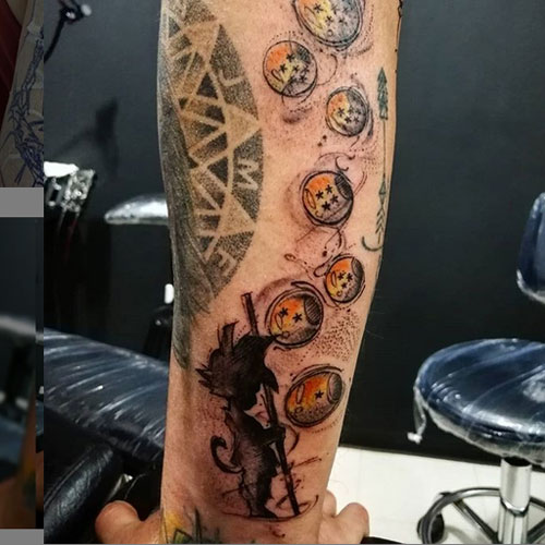 goku dragon balls tattoo