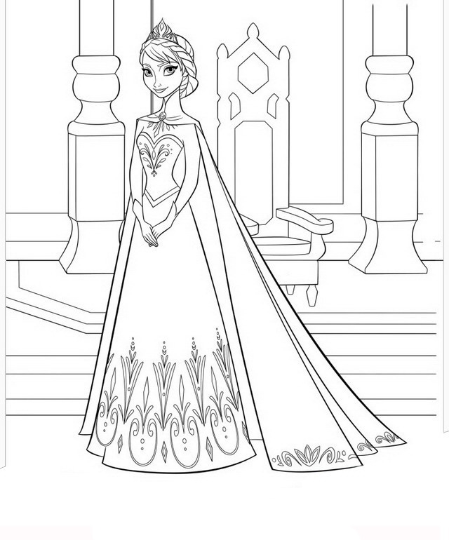 63 Princess Coloring Pages Frozen  Latest Free