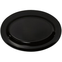 GET OP-621-BK Milano 21" x 15" Black Melamine Oval Platter - 12/Case