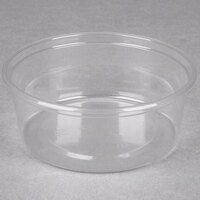 Choice 8 oz. Ultra Clear Recycled PET Plastic Round Deli Container - 500/Case