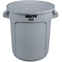 Rubbermaid FG261000GRAY BRUTE 10 Gallon Gray Round Trash Can