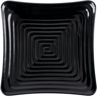 GET ML-61-BK Milano 7 1/4" Black Melamine Square Plate - 12/Pack