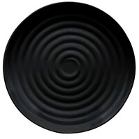 GET ML-83-BK Milano 12 1/2" Black Melamine Round Plate - 12/Pack