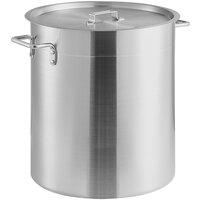 Choice 60 Qt. Standard Weight Aluminum Stock Pot with Cover