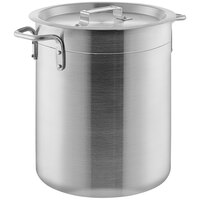 Choice 16 Qt. Standard Weight Aluminum Stock Pot with Cover