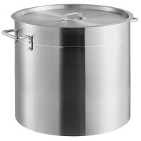 Choice 80 Qt. Standard Weight Aluminum Stock Pot with Cover