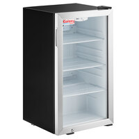 Galaxy CRG-4 Black Customizable Countertop Display Refrigerated Merchandiser - 3.5 cu ft.