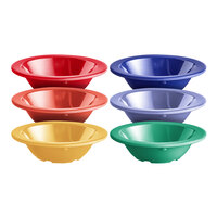 Acopa Foundations 4 oz. Assorted Colors Narrow Rim Melamine Fruit Dishes - 72/Case