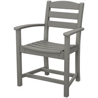 POLYWOOD TD200GY La Casa Cafe Slate Grey Dining Height Arm Chair