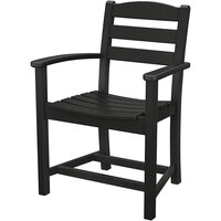 POLYWOOD TD200BL La Casa Cafe Black Dining Height Arm Chair