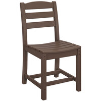 POLYWOOD TD100MA La Casa Cafe Mahogany Dining Side Chair