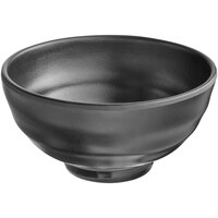 Acopa Izumi 8 oz. Matte Black Melamine Rice Bowl - 12/Pack