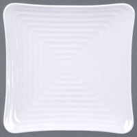 GET ML-62-W Milano 8 3/4" White Square Melamine Plate - 12/Pack