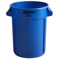 Rubbermaid FG263200BLUE BRUTE 32 Gallon Blue Round Trash Can