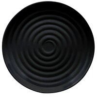 GET ML-84-BK Milano 15" Black Melamine Round Plate - 6/Pack