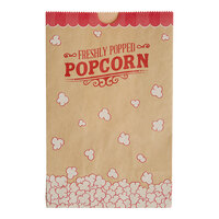 Carnival King 5 1/2" x 3 1/4" x 8 5/8" 85 oz. Kraft Popcorn Bag - 500/Case