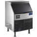 An Avantco air cooled undercounter ice machine with a black and silver surface.