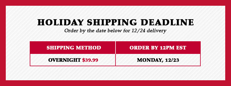 Holiday Shipping Cutoffs