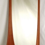 Danish Modern Mid Century Teak Sculptural Wall Mirror