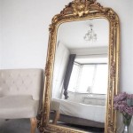 Large French Mirror With Shelf