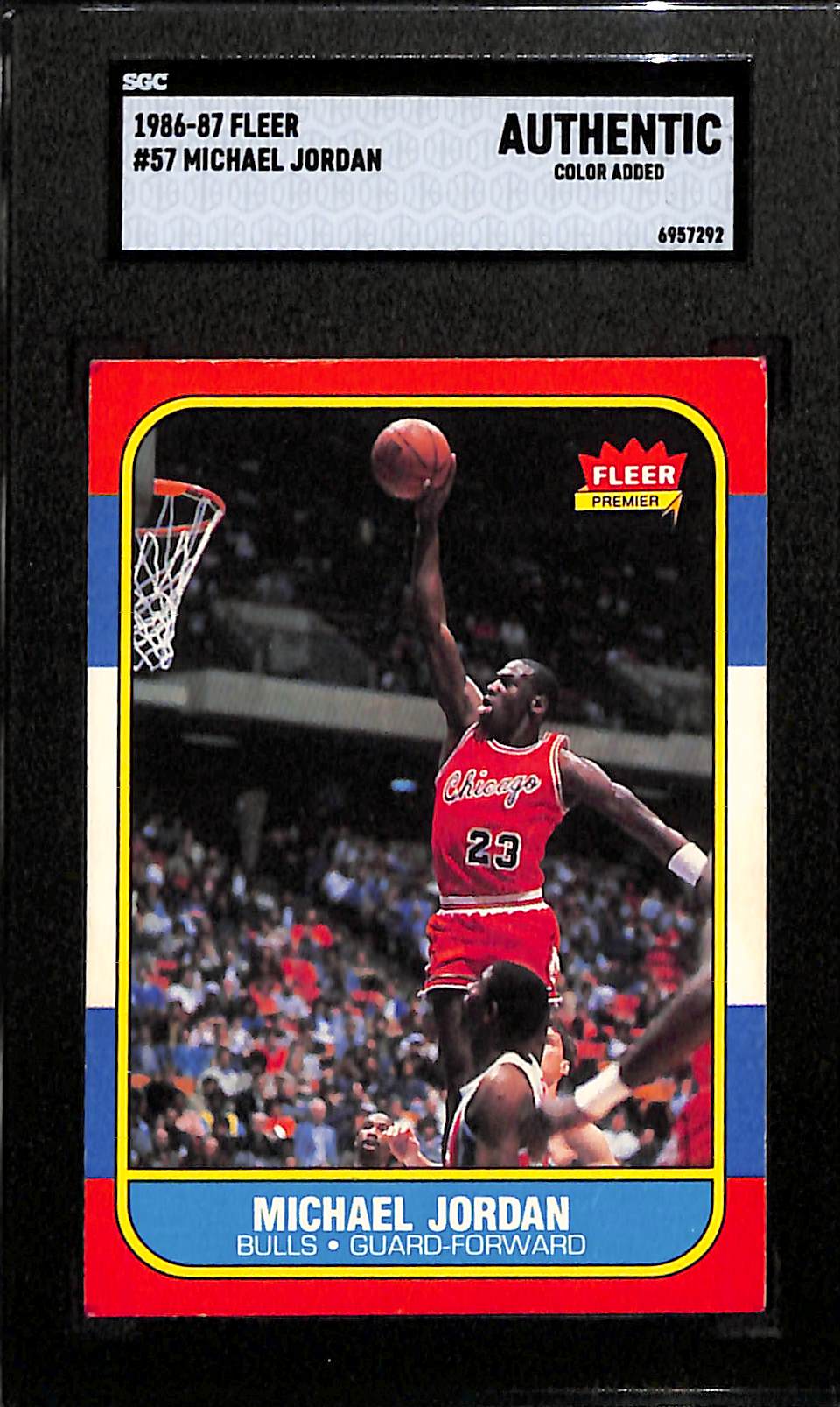 Lot Detail - 1986-87 Fleer Michael Jordan #57 Rookie Card Graded SGC ...