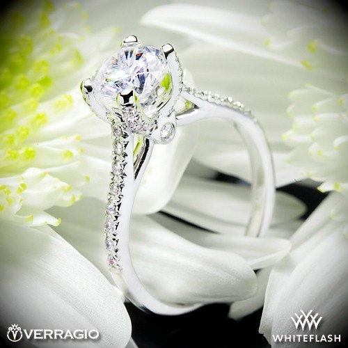 Verragio 4 Prong Pave Diamond Engagement Ring | 1805