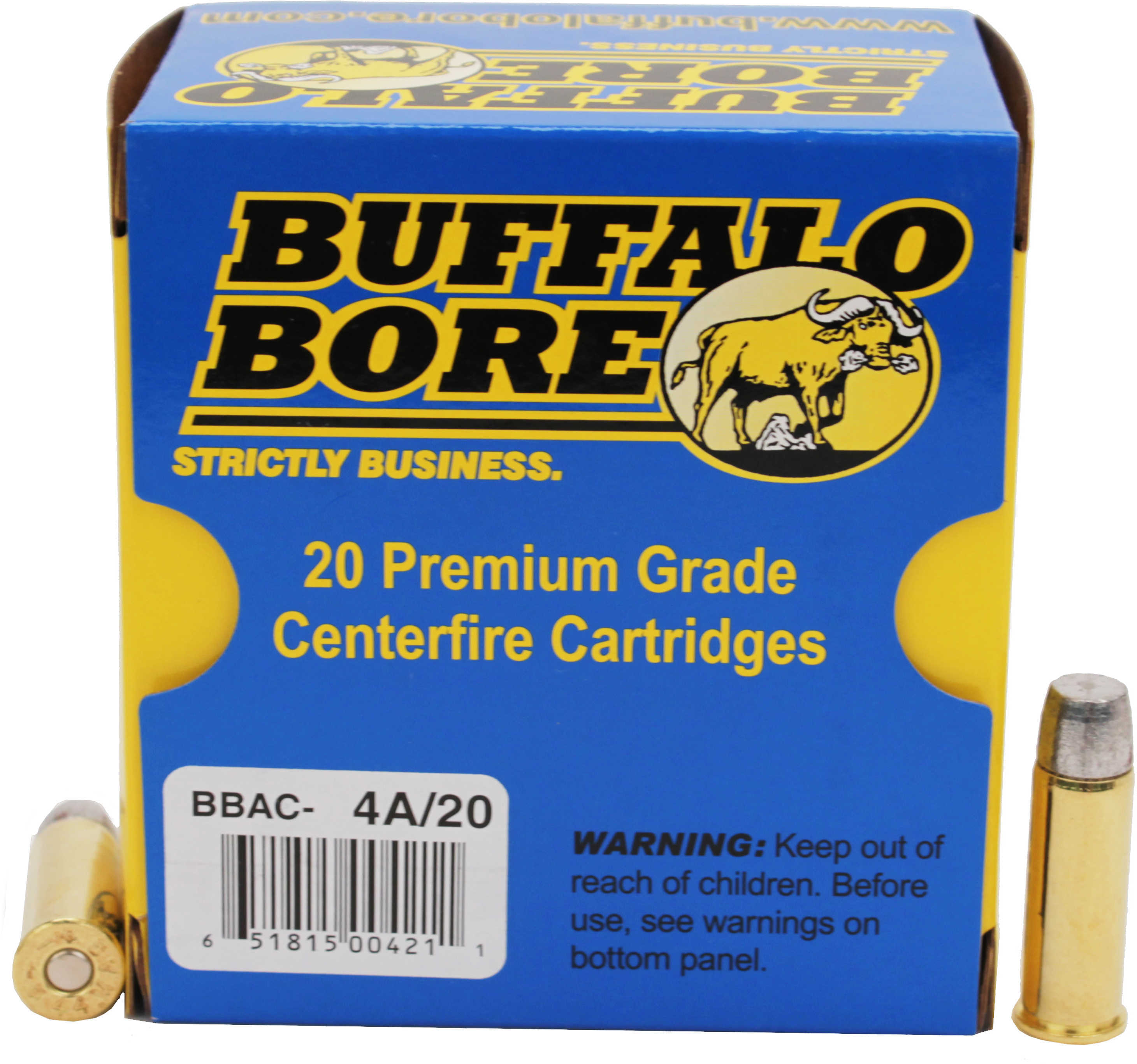 44 Rem Magnum 20 Rounds Ammunition Buffalo Bore 305 Grain Lead ...