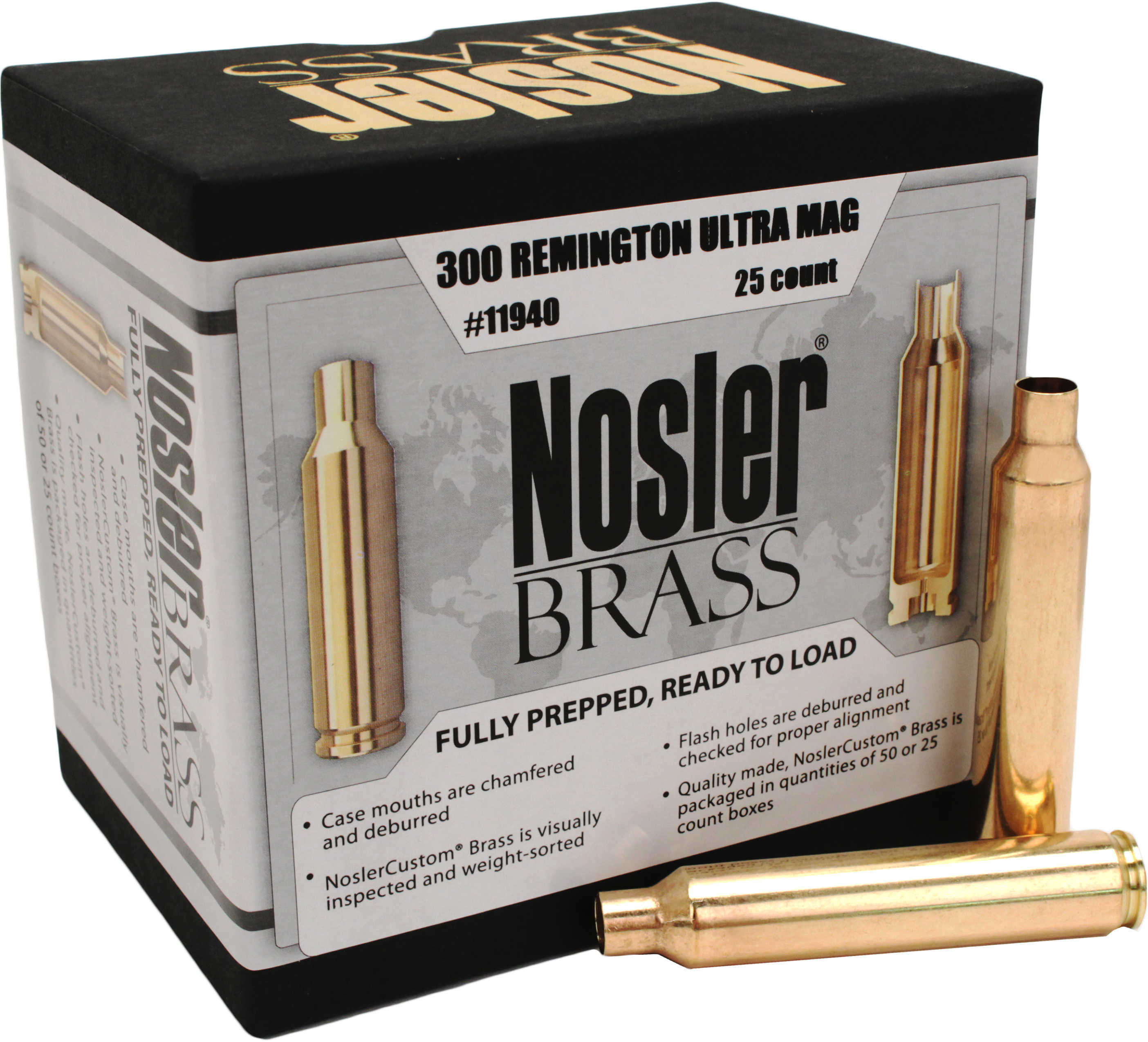 Nosler Brass 300 Remington Ultra Magnum (Per 25) Md: 11940 - Reloading ...