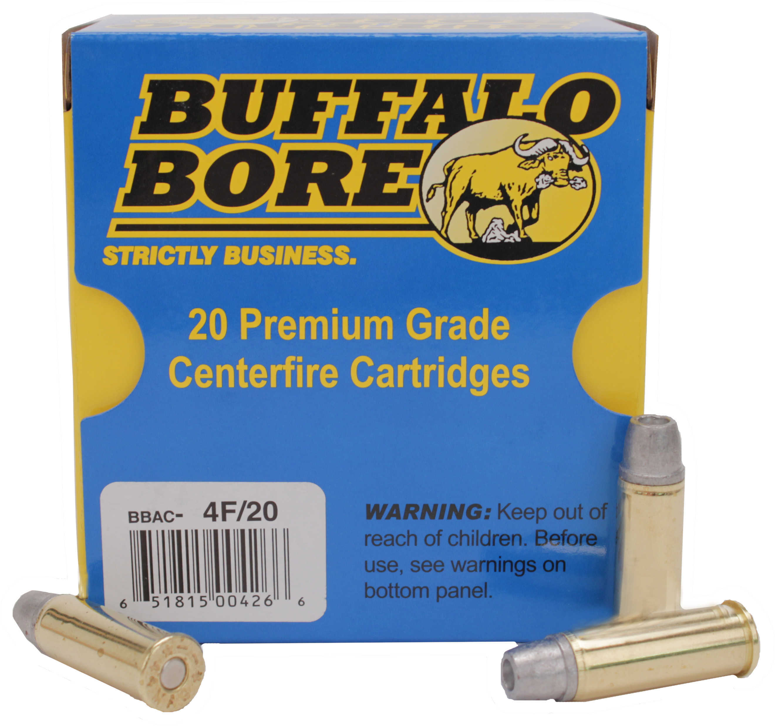 44 Rem Magnum 20 Rounds Ammunition Buffalo Bore 240 Grain Lead ...