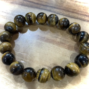 Tigers Eye Bracelet – Mens size 12mm bead