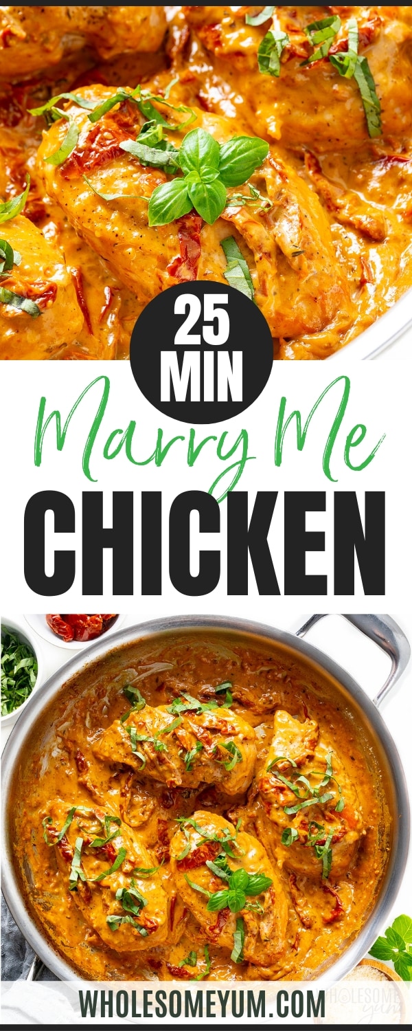 Marry me chicken recipe pin.